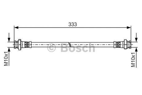 1987481478 BOSCH BOSCH NISSAN Шланг тормозной зад. лев. Almera 00-