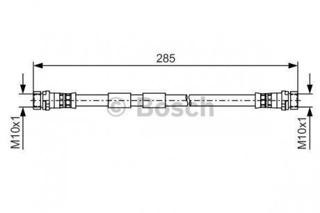 1987481522 BOSCH Тормозной шланг 285mm FORD Fiesta \\R "08>>