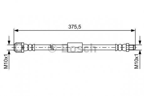 1987481608 BOSCH Шланг тормозной MB W212 380мм