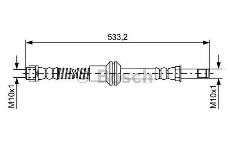 1987481609 BOSCH BOSCH Тормозной шланг передн. W212, C218