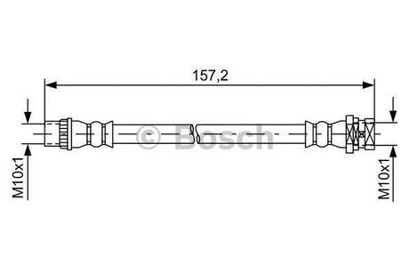 1987481624 BOSCH BOSCH RENAULT шланг гальмів. задн. лів. MEGANE III, SCENIC III 08-