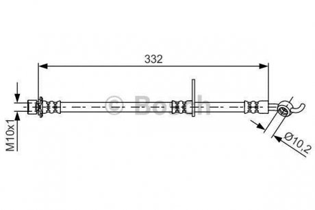 1987481655 BOSCH Тормозной шланг TOYOTA Auris E15/Avensis T27 \\RR \\1,6-2,2 \\07>>