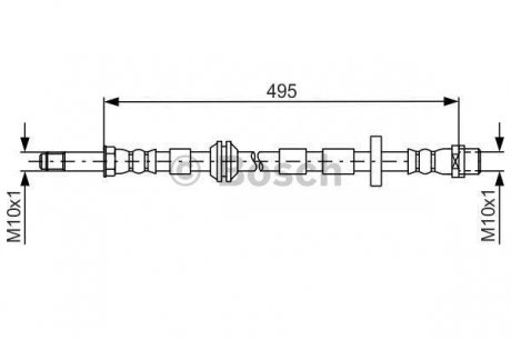 1987481692 BOSCH Тормозной шланг AUDI A8/S8 \\F \\10>>