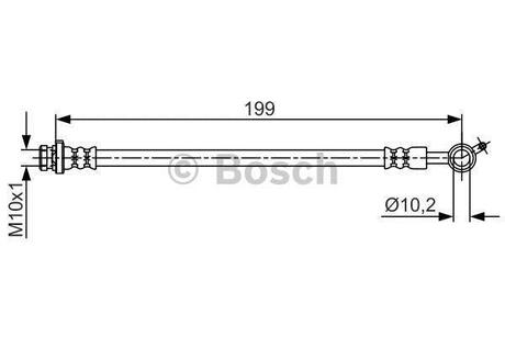 1987481699 BOSCH BOSCH NISSAN Торм.шланг задн. лев. JUKE 10-