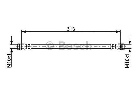 1987481897 BOSCH BOSCH Шланг торм. зад. лев. HYUNDAI H-1 -07