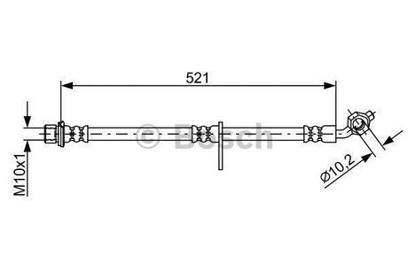 1987481907 BOSCH BOSCH TOYOTA шланг тормозной Avensis -03