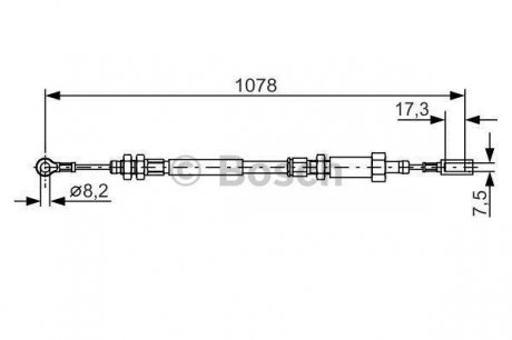 1987482002 BOSCH Трос, стояночная тормозная система