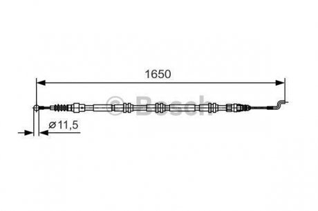 1 987 482 016 BOSCH Трос, стояночная тормозная система