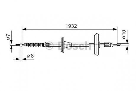 1 987 482 021 BOSCH Трос, стояночная тормозная система