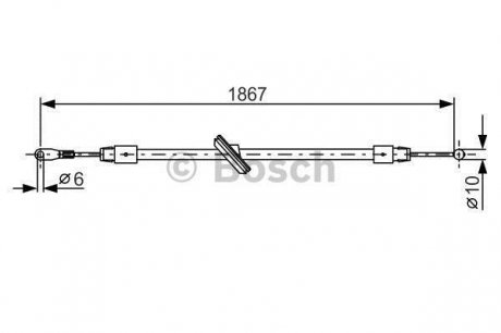 1987482028 BOSCH Трос, стояночная тормозная система