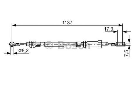 1987482046 BOSCH Трос ручного гальма