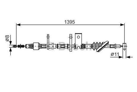 1987482089 BOSCH BOSCH трос торм. зад прав. SUZUKI -99