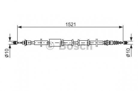 1 987 482 109 BOSCH Трос, стояночная тормозная система