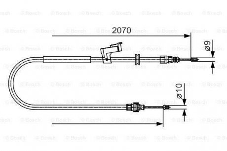 1 987 482 133 BOSCH Трос ручного гальма