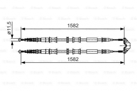 1987482138 BOSCH Трос стояночного тормоза