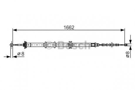 1987482206 BOSCH Трос ручного гальма