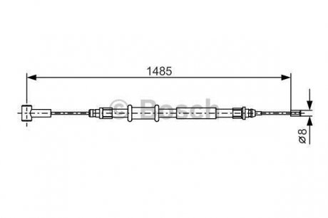 1 987 482 214 BOSCH Трос гальмiвний