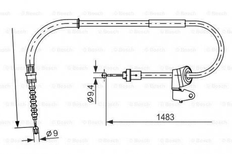 1 987 482 228 BOSCH Трос, стояночная тормозная система