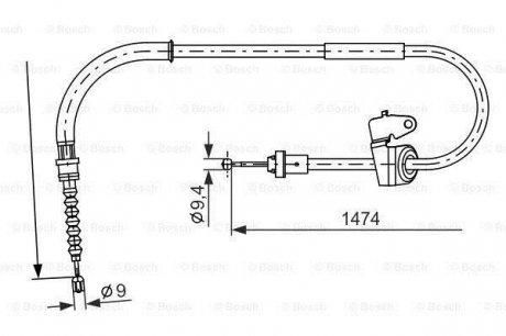 1 987 482 229 BOSCH Трос, стояночная тормозная система