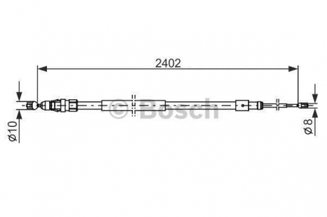 1987482276 BOSCH Трос гальма