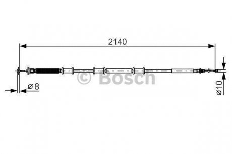 1987482288 BOSCH Трос ручного гальма