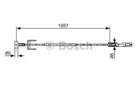 1987482292 BOSCH Трос ручного гальма