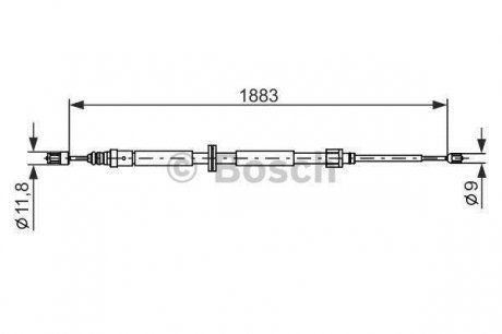 1987482302 BOSCH Трос стояночная тормозная система