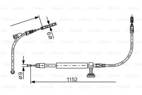 1987482332 BOSCH BOSCH DB Трос ручн.тормоза средний W204