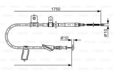 1987482351 BOSCH Трос ручного гальма