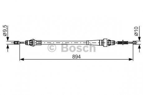 1 987 482 365 BOSCH Трос, стояночная тормозная система