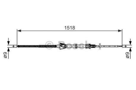 1 987 482 375 BOSCH Трос, стояночная тормозная система