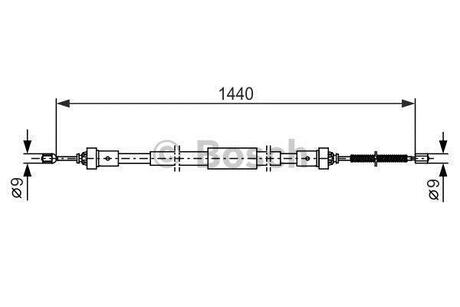 1 987 482 383 BOSCH Трос ручного гальма