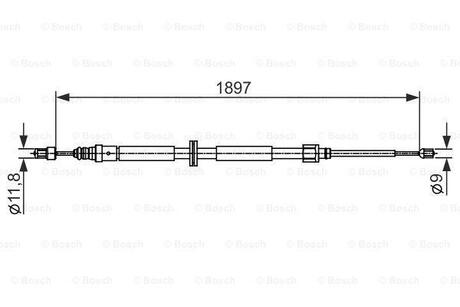 1987482433 BOSCH Трос, стояночная тормозная система