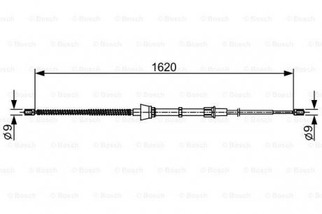 1987482448 BOSCH Трос стояночная тормозная система