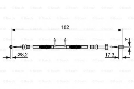 1 987 482 450 BOSCH Трос ручного гальма BOSCH 1987482450 CITROEN JUMPER 2.2HDI 101KM 06-, 3.0HDI 157KM 10-