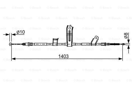 1987482522 BOSCH Трос ручного гальма