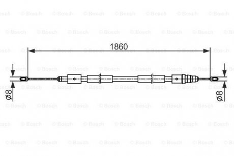 1987482540 BOSCH Трос ручного тормоза