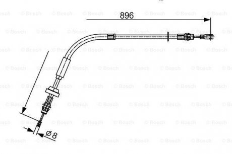 1987482543 BOSCH Трос, стояночная тормозная система