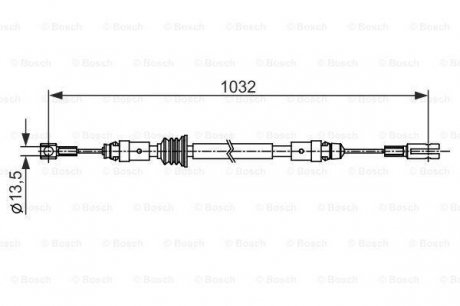 1 987 482 548 BOSCH Трос, стояночная тормозная система