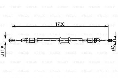 1 987 482 549 BOSCH Трос, стояночная тормозная система