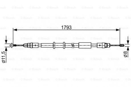 1 987 482 550 BOSCH Трос, стояночная тормозная система