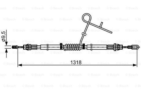 1 987 482 559 BOSCH Трос, стояночная тормозная система