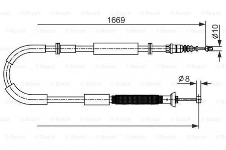 1987482588 BOSCH Трос ручного гальма