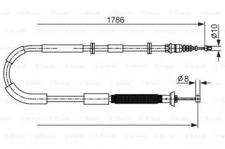 1987482589 BOSCH Трос ручного гальма