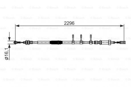 1987482595 BOSCH Трос ручного тормоза