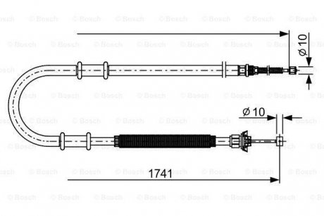 1987482599 BOSCH Тормозной трос FIAT Doblo \\RL \\05-16