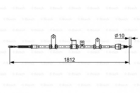 1987482615 BOSCH Трос ручного тормоза