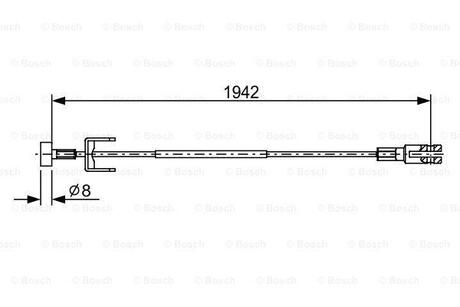 1987482643 BOSCH Трос, стояночная тормозная система