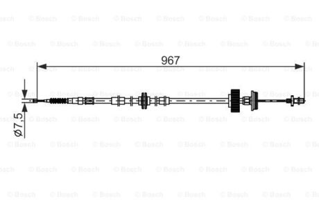1987482794 BOSCH Шланг тормозной bmw x5(e70)f15 9067мм.передний левый