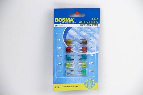 2614 BOSMA Предохранитель MINI 10 MM BLISTER К-т (Блистер 10 шт)